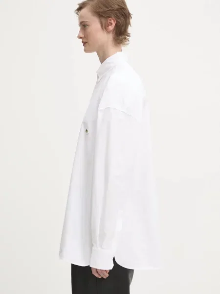Πουκάμισο Fiorucci Angel Patch Relaxed Fit άσπρο λευκό