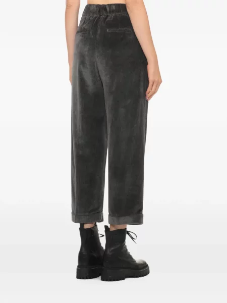 Pantaloni Peserico de catifea cord gri