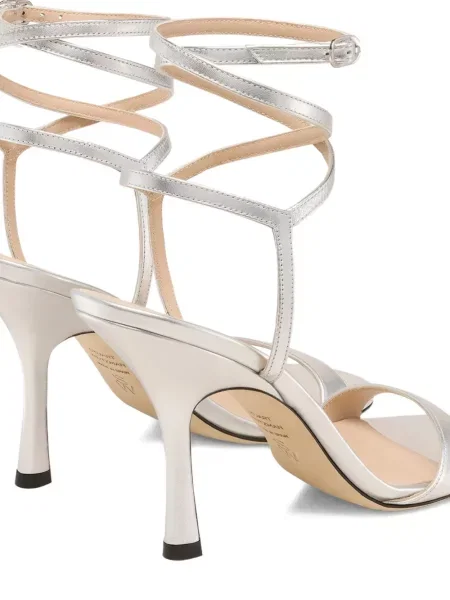 Sandale Stuart Weitzman din piele argintiu
