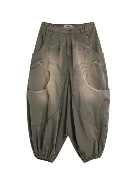 Desigual Pantaloni largi grej / kaki