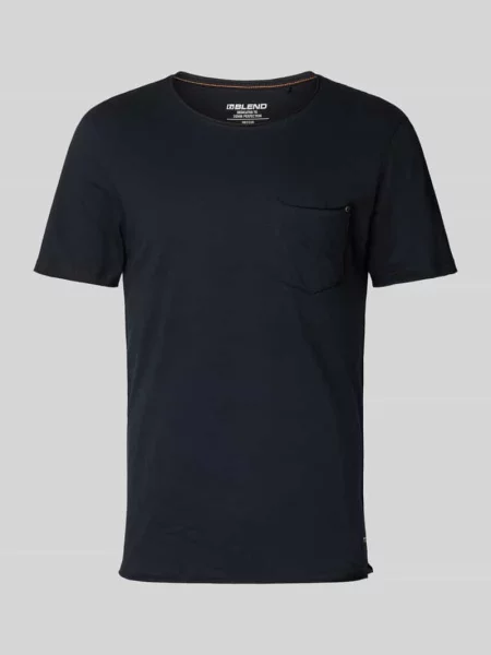 T-shirt z okrągłym dekoltem model ‘NOEL’ Blend czarna