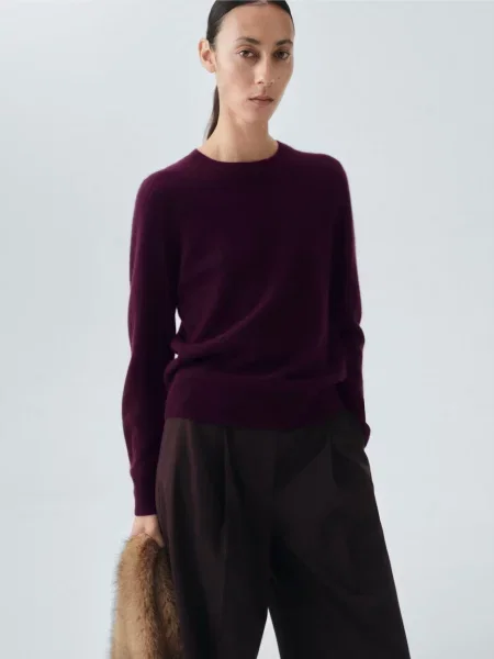 Джемпер MANGO кашемір бордовий