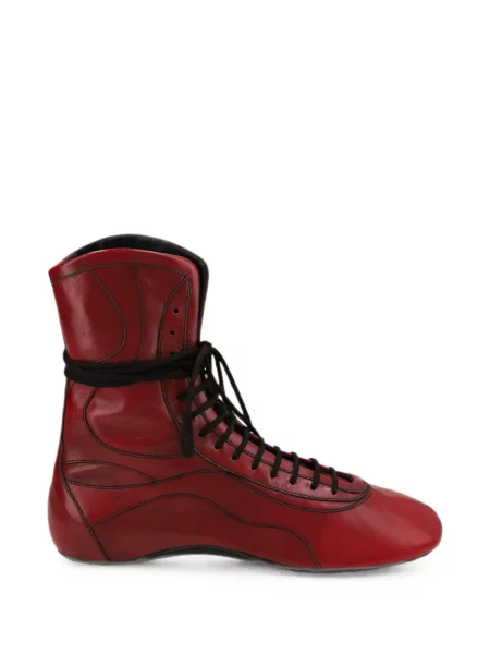 Sneakerși Dries Van Noten din piele roșu