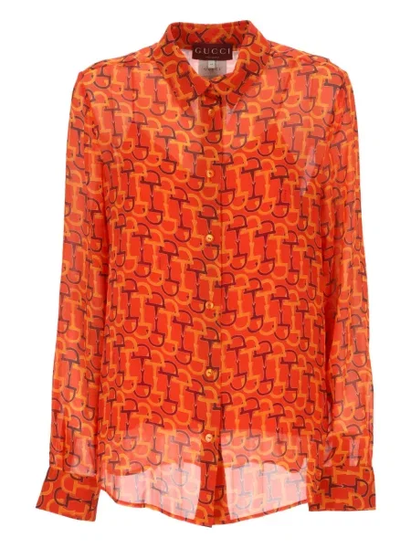 Cămașă Gucci cu imagine portocaliu