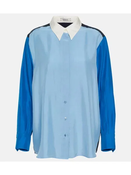 Bluză Dorothee Schumacher de mătase albastru