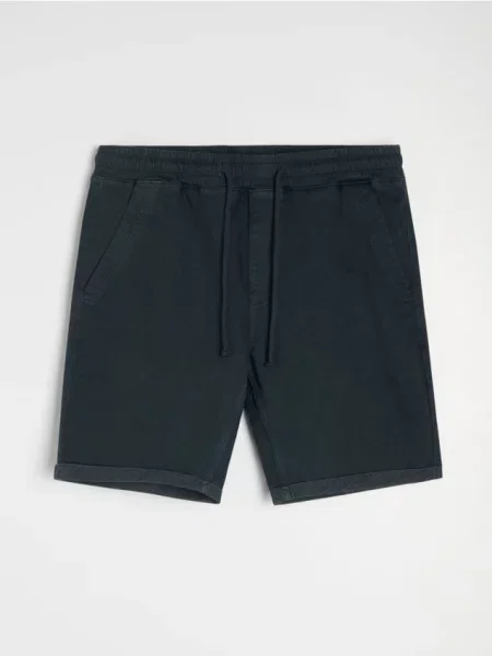 Sinsay Džínové kraťasy jogger námořnická modrá