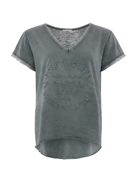 Zwillingsherz Tricou Positive Mind grafit gri
