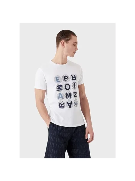 Koszulka Emporio Armani z okrągłym dekoltem biała