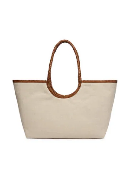 TOMMY HILFIGER Shopper táska világos / konyak bézs
