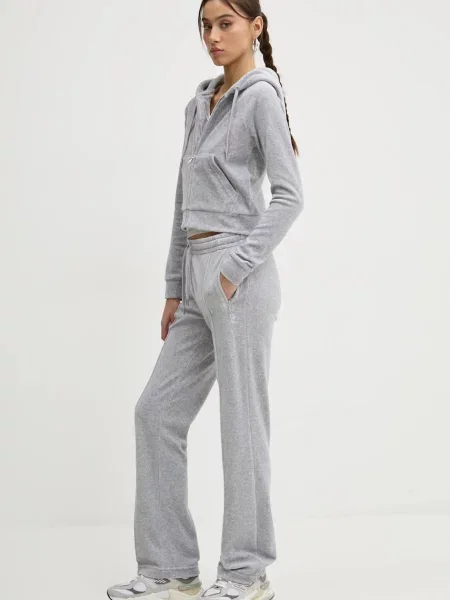 Спортивні штани Juicy Couture з аплікацією сірий