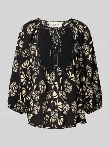 Bluzka o kroju relaxed fit z rękawem o dł. model ‘AURA’ Bash czarna