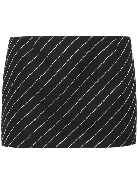 Fustă Philipp Plein cu dungi de cristal negru