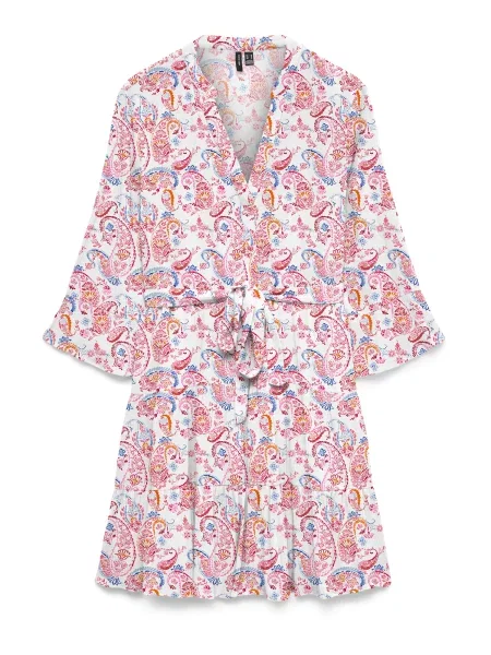 VERO MODA Obleka VMMENNY modra / oranžna / roza bela