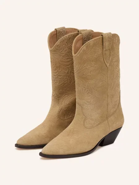 Isabel Marant Kovbojské Boty Duerto světle hnědá