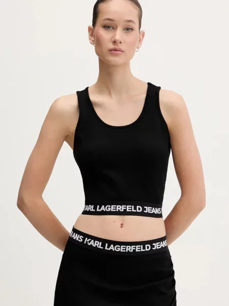Top Karl Lagerfeld Jeans czarny