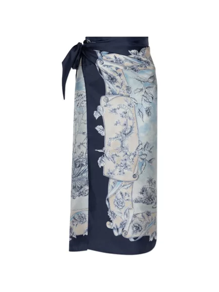 Fusta maxi Ferragamo cu imagine plic albastru