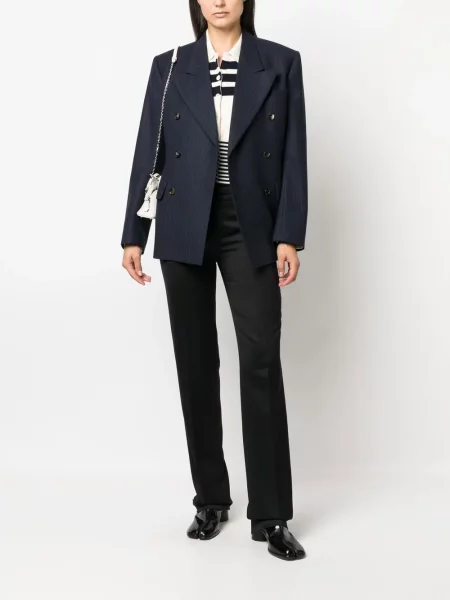 Pantaloni croiți Maison Margiela negru
