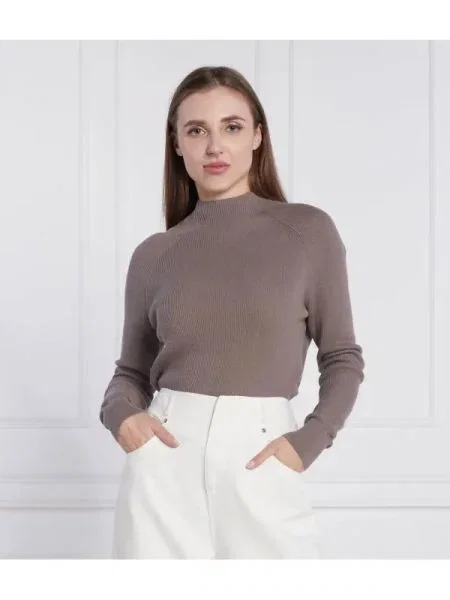 Calvin Klein Pulover cu adaos de lână bej