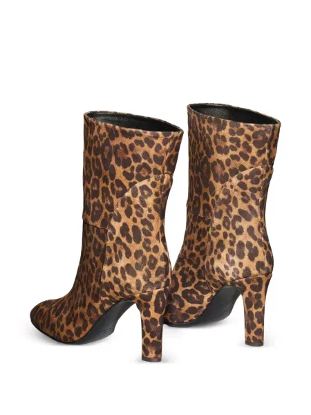 Cizme scurte Temperley London cu imagine cu model leopard