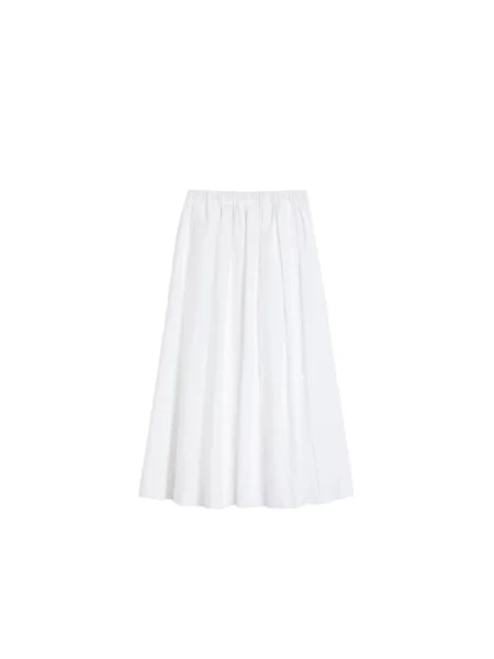Lniana spódnica Weekend Max Mara w kształcie litery A biała