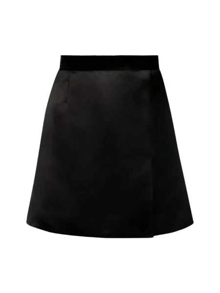 Satynowa spódnica mini Nina Ricci w kształcie litery A czarna