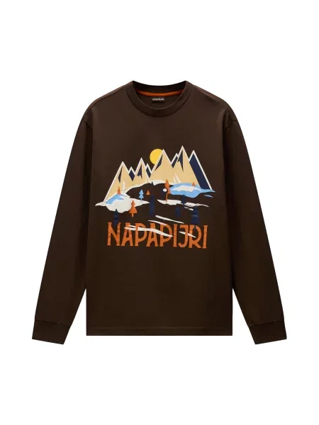 NAPAPIJRI Tricou bleumarin / deschis / ciocolatiu / portocaliu albastru