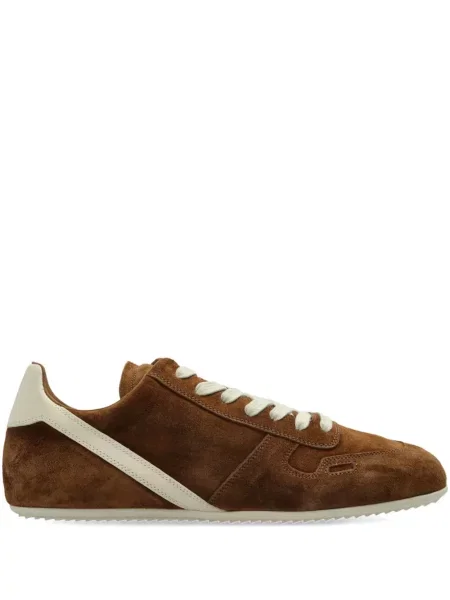 Sneakerși Rick Owens din piele de căprioară maro