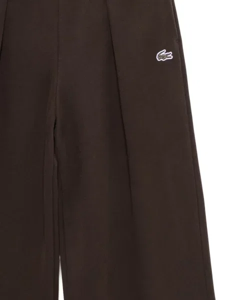 Pantaloni Lacoste plisate maro