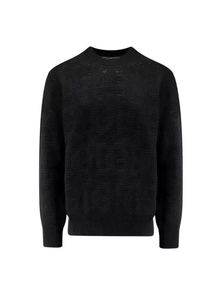 Sweter Dolce And Gabbana wełniany z logo czarny