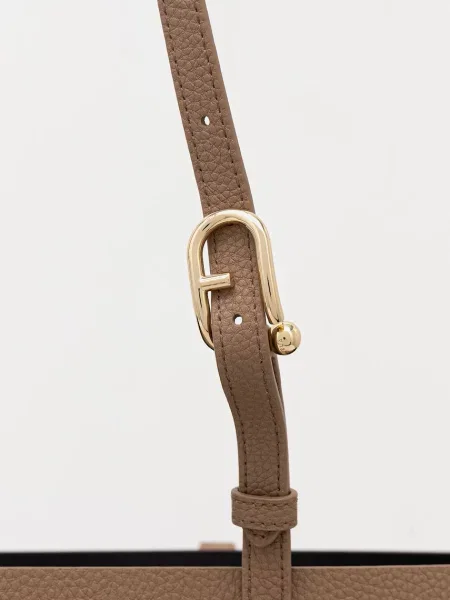 Шкіряна сумочка Furla бежевий