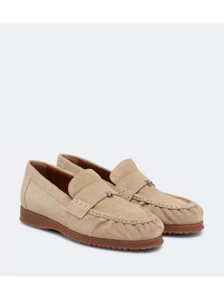 Pantofi loafer Hogan din piele de căprioară bej