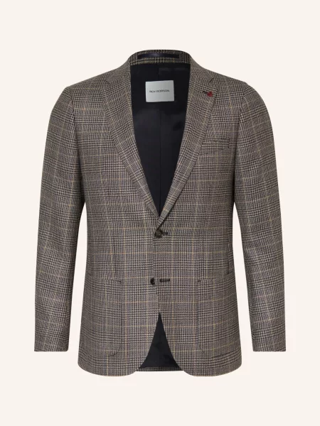 Roy Robson Marynarka O Kroju Slim Fit braun szara