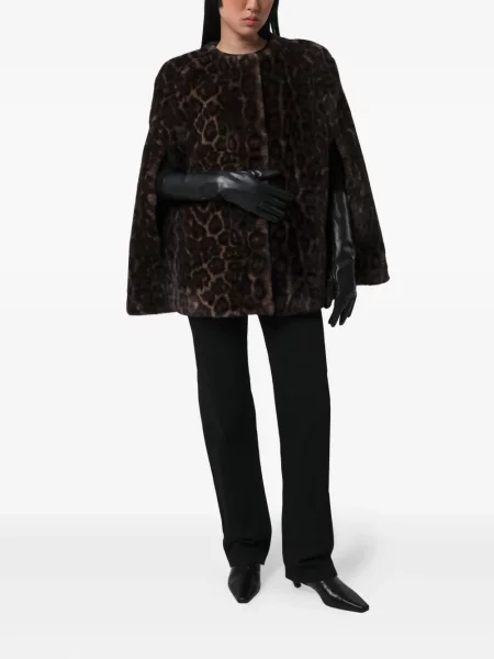 Palton Apparis cu imagine cu model leopard maro