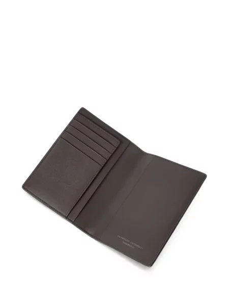 Portofel Brunello Cucinelli din piele maro