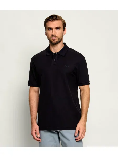 Tricou polo Boss Orange negru