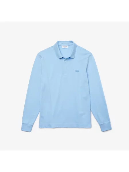 Поло Lacoste голубое