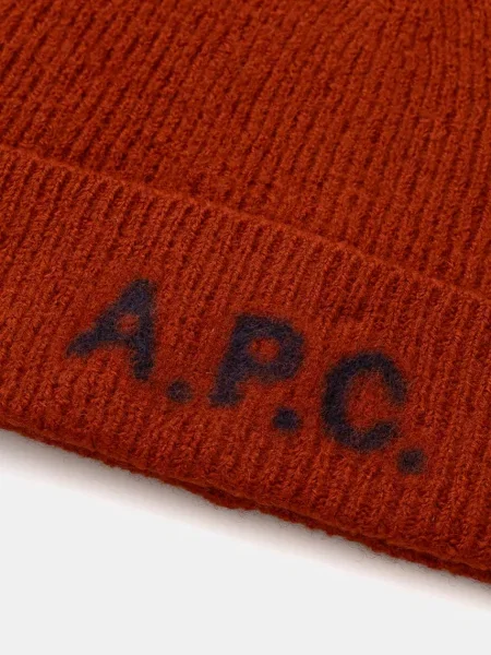 A.P.C. czapka wełniana bonnet harry czerwona