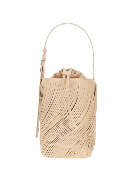 Geantă Emporio Armani cu franjuri din piele