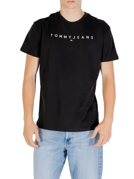 Tommy Jeans Majica rdeča bela črna