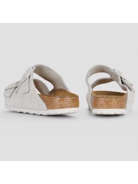 Semišové sandále Birkenstock biela