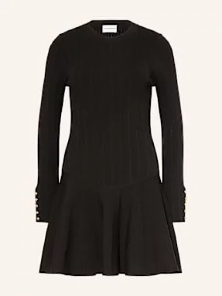 Claudie Pierlot Sukienka Z Dzianiny schwarz czarna
