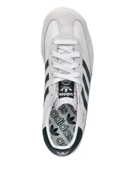 Ριγέ sneakers Adidas Campus slip-on σουέντ πορτοκαλί
