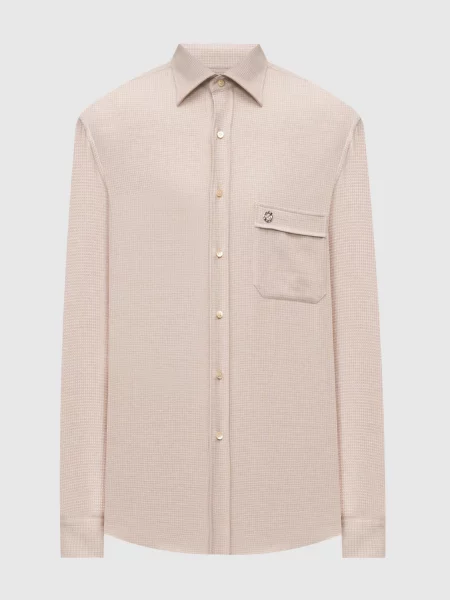 Рубашка Stefano Ricci бежевая