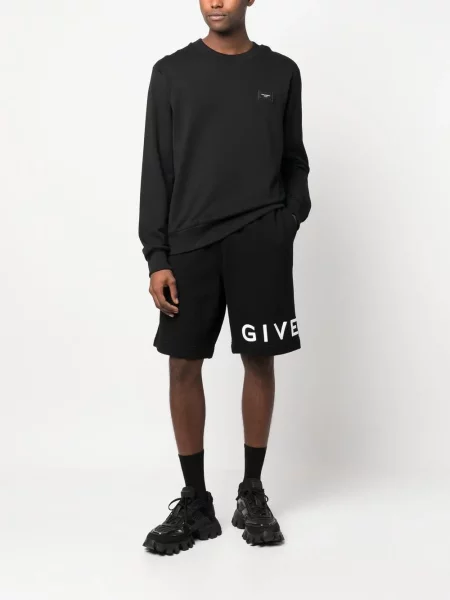 Pantaloni scurți Givenchy cu imagine alergare negru