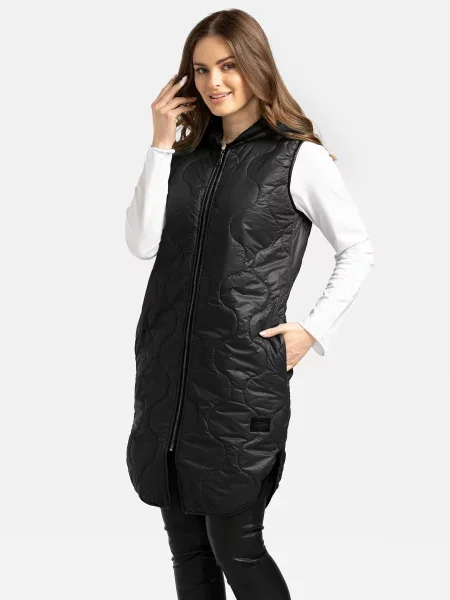 Жилетка с качулка Perso с качулка черно