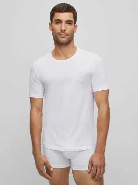 BOSS Orange Tricou Classic murdar alb