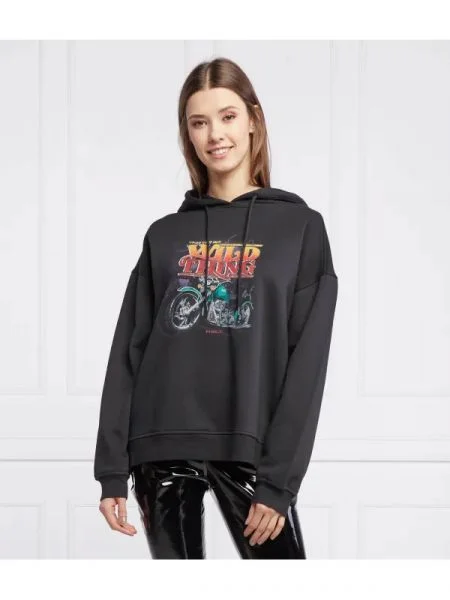 Pinko Pulóver SERNILE | Oversize fit fekete