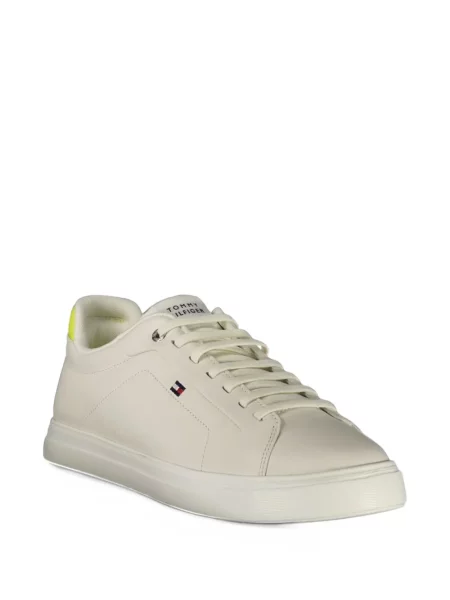 Fűzős csipkés sneaker Tommy Hilfiger autogrammal fehér