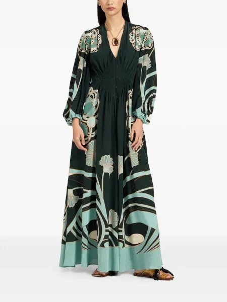Lung rochie La Doublej din crep verde