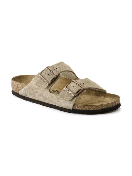 Birkenstock klapki zamszowe Arizona BS szare